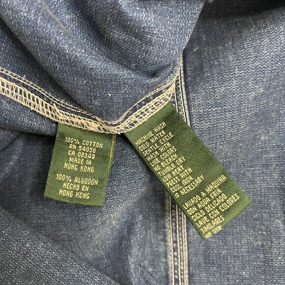 Vintage 90s Ralph Lauren Jeans Co Denim Chore Barn Workwear Jacket Women's Large - Picture 7 of 12